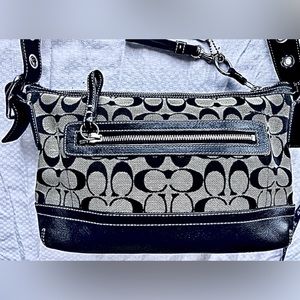 Coach Black Signature Jacquard Handbag